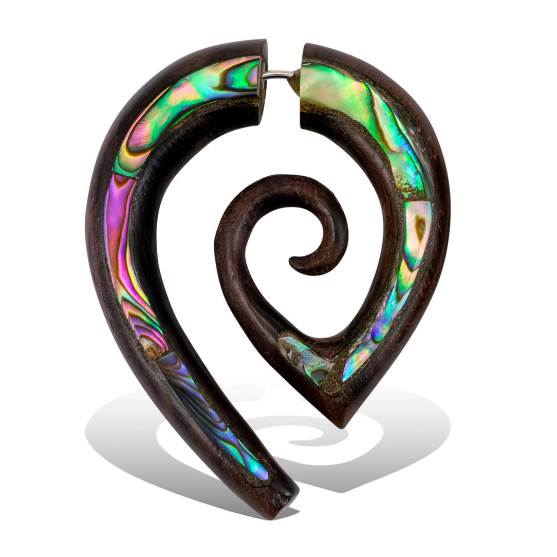 Nexus Spirals - Wood with Abalone