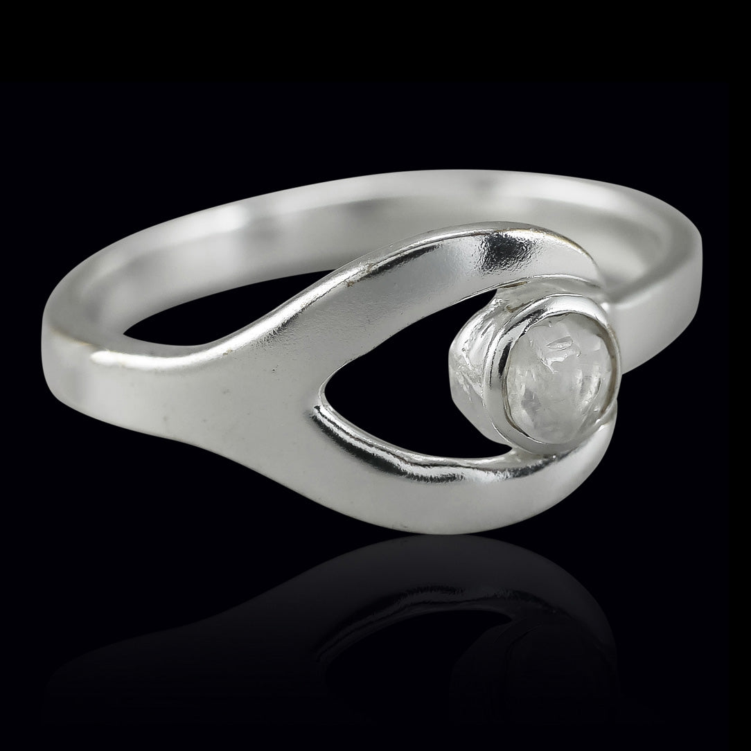 Moonstone Embrace Ring - Silver