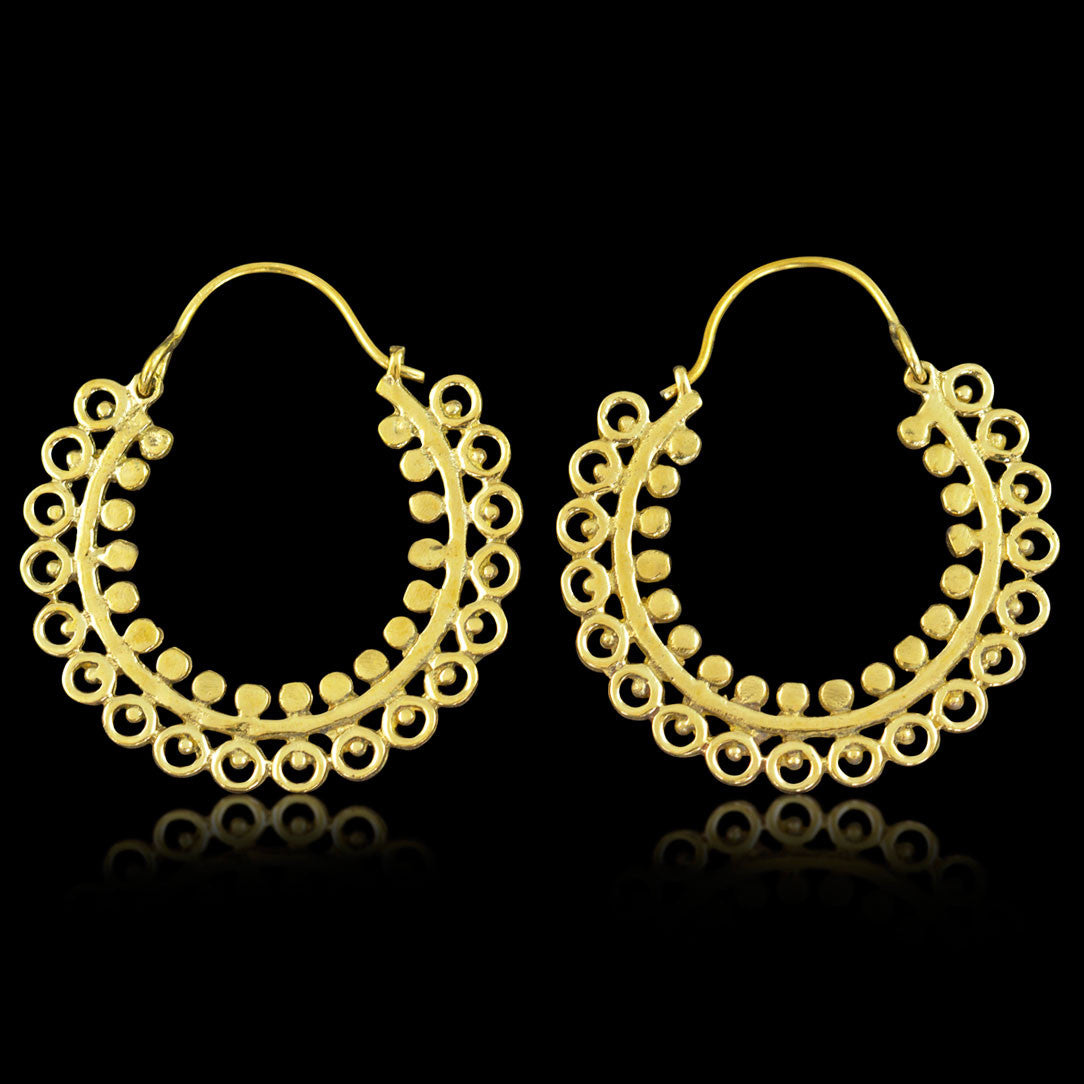 Fawn Brass Hoops