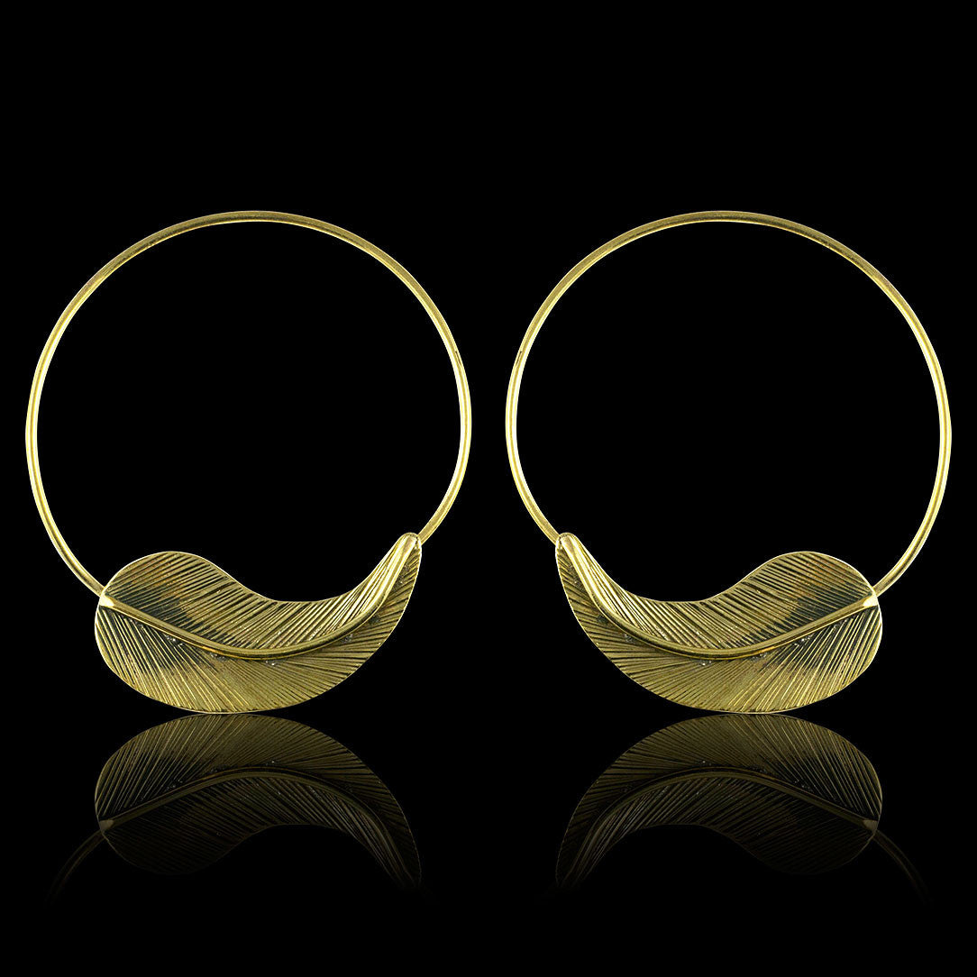 Autumn Leaf Hoops