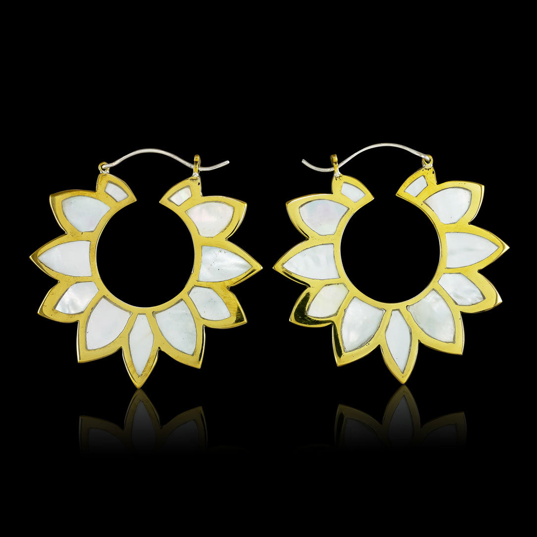 Abalone Sunflowers - Silver Post