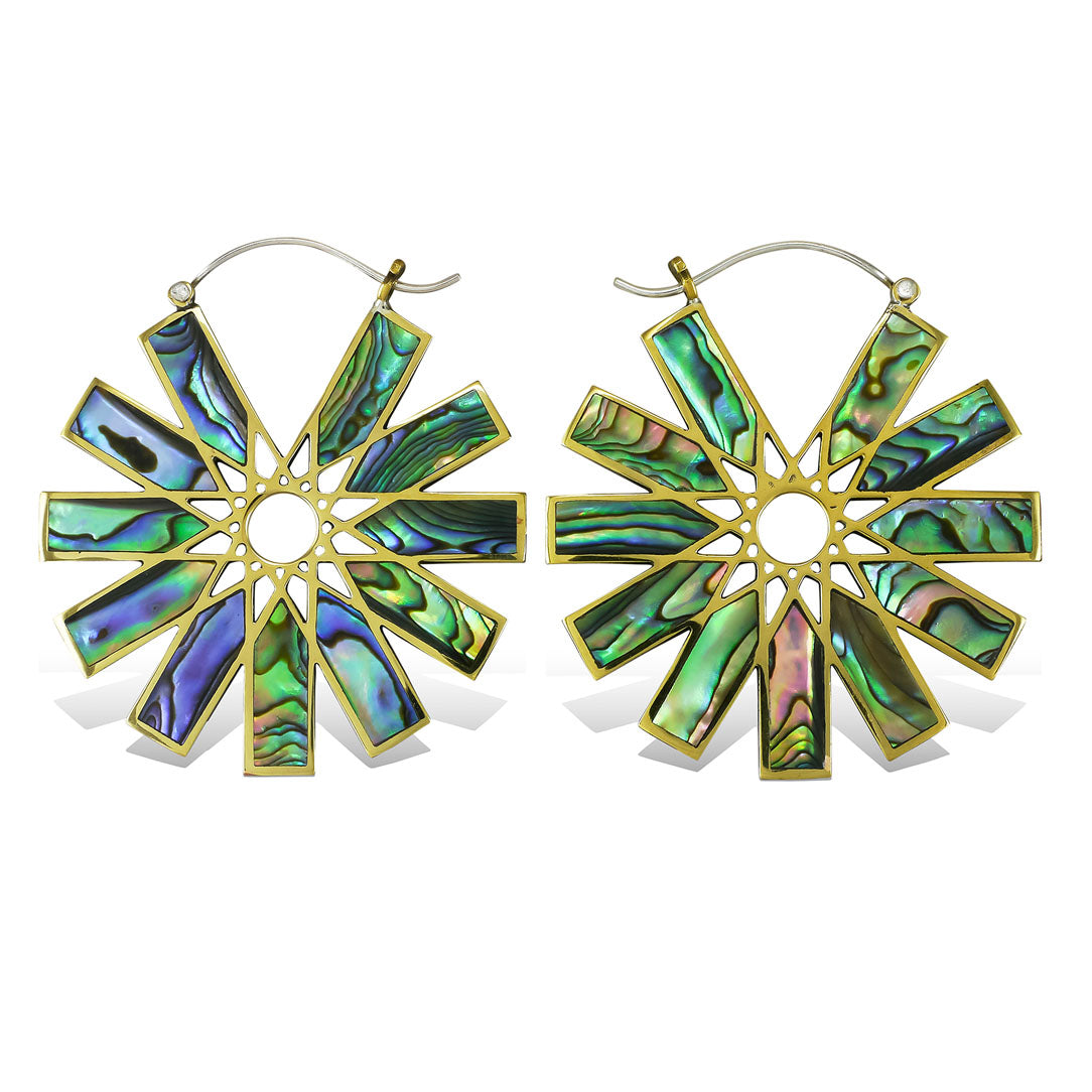Star Seed Hoops - Silver Posts
