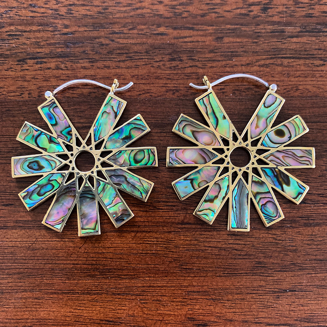 Star Seed Hoops - Silver Posts