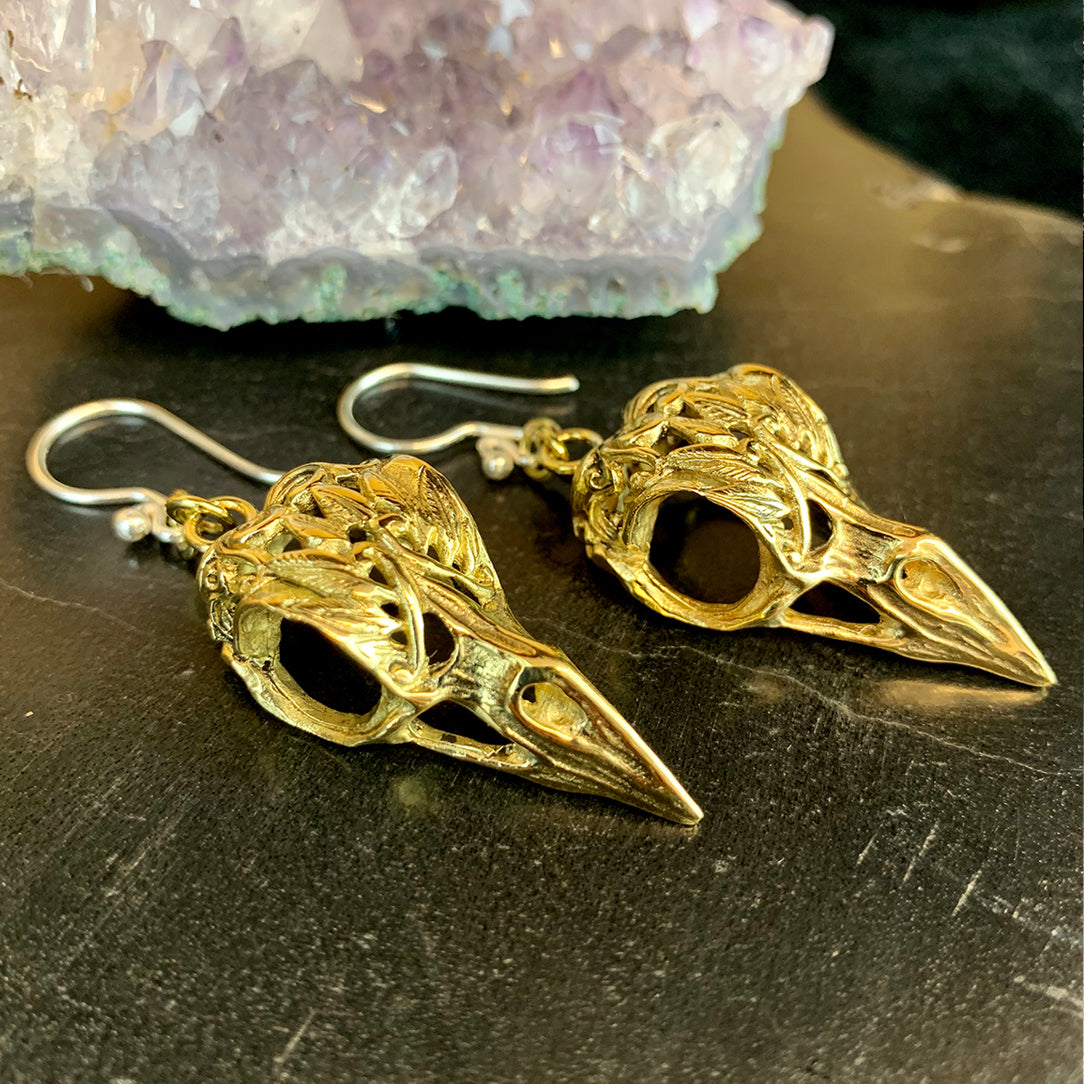 Brass Ravens - Silver Post