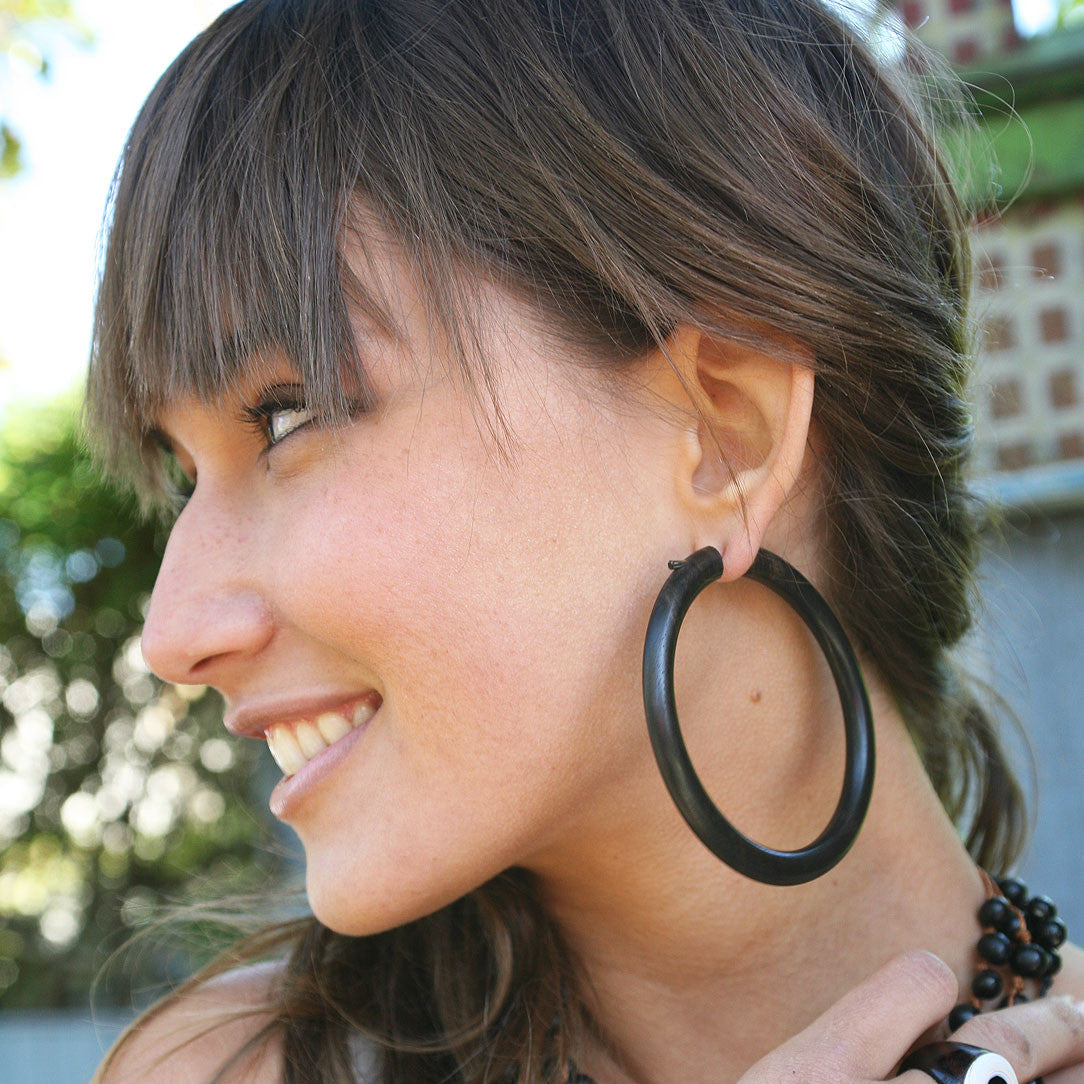 Namaya Hoops - Black Wood