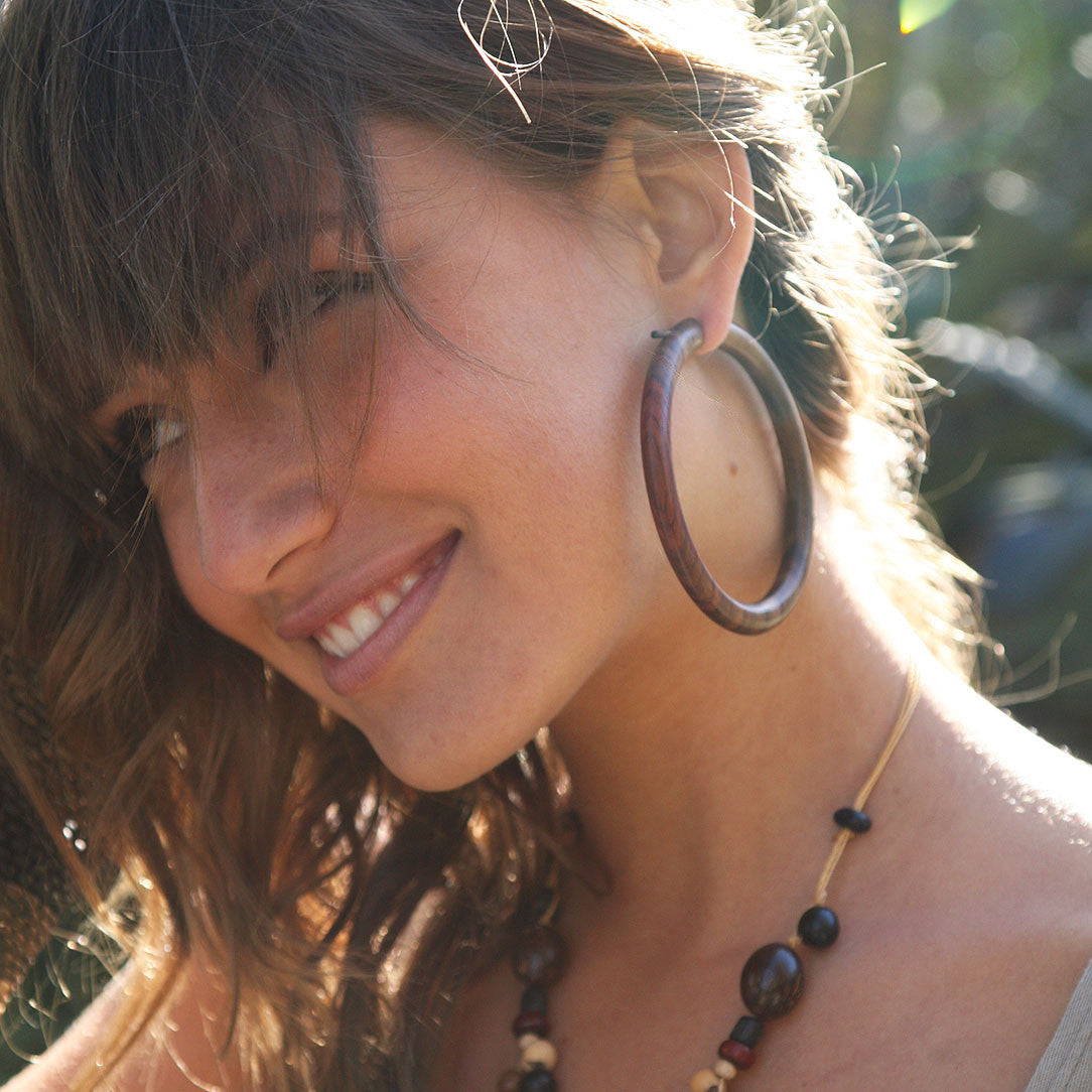 Namaya Hoops - Brown Wood