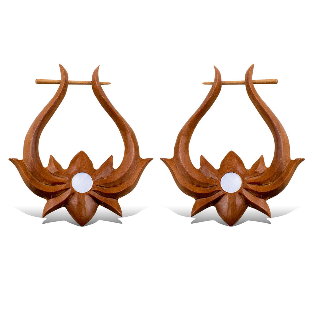 Lotus Hoops with Shell - Wood