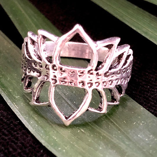 Double Lotus Ring - Silver
