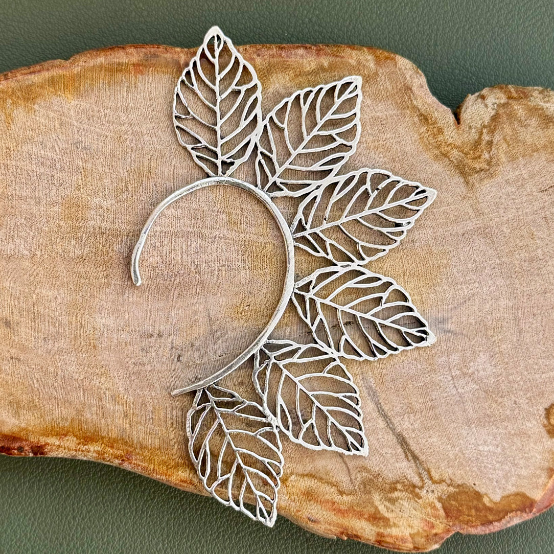 Leaf Ear Cuffs - Silver