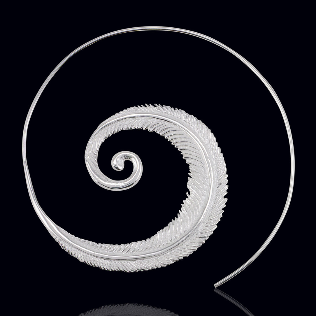 Leaf Spirals - Silver Posts