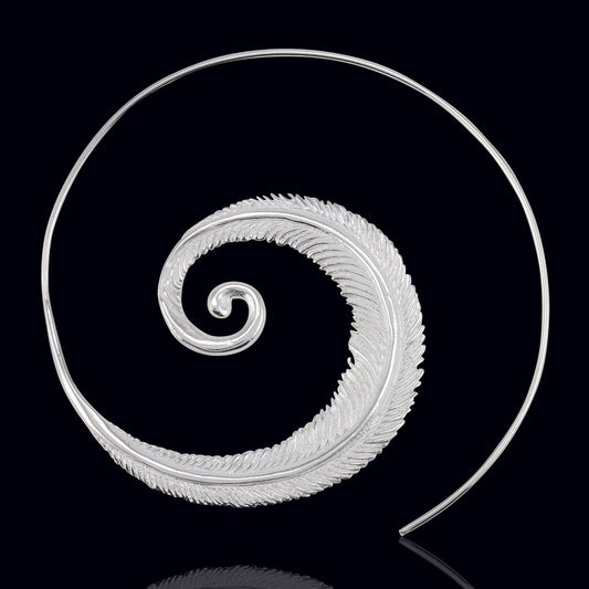 Leaf Spirals - Silver Posts