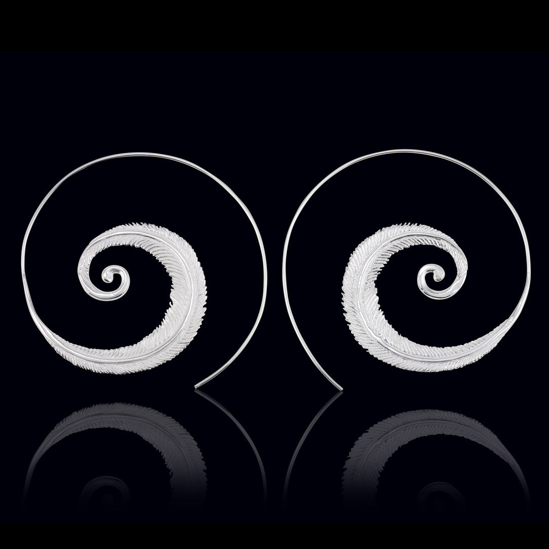 Leaf Spirals - Silver Posts