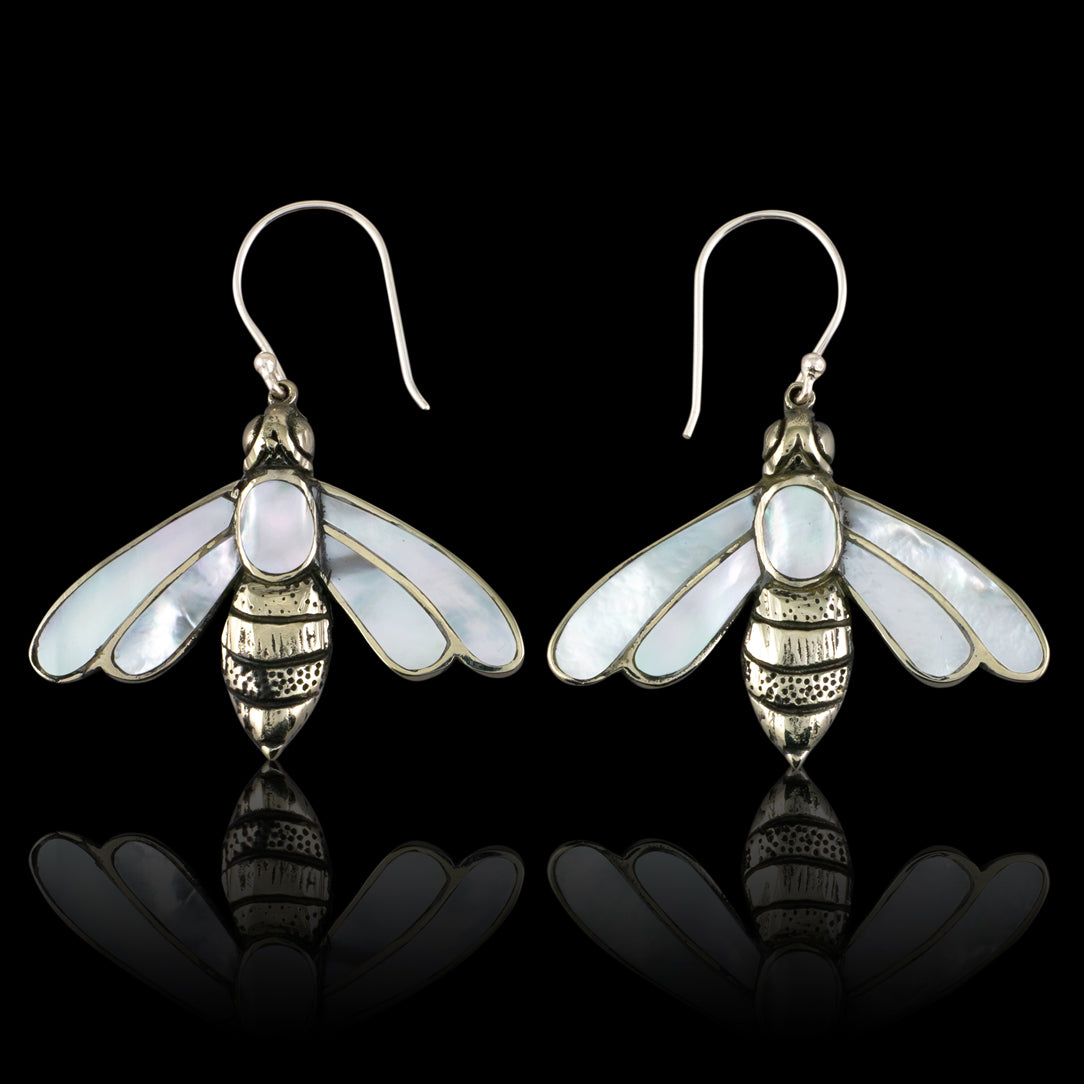 Shell Bees - Silver Posts