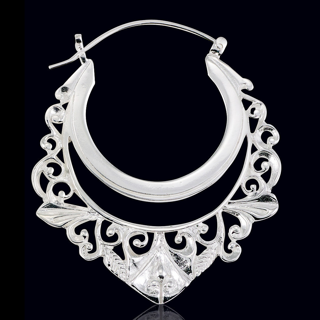 Temple Hoops - Silver Posts