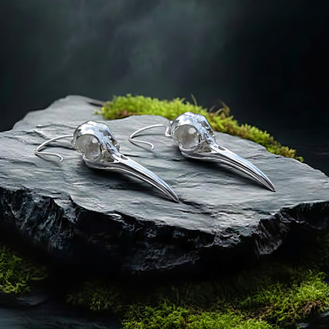Hummingbird Skulls - Silver Posts