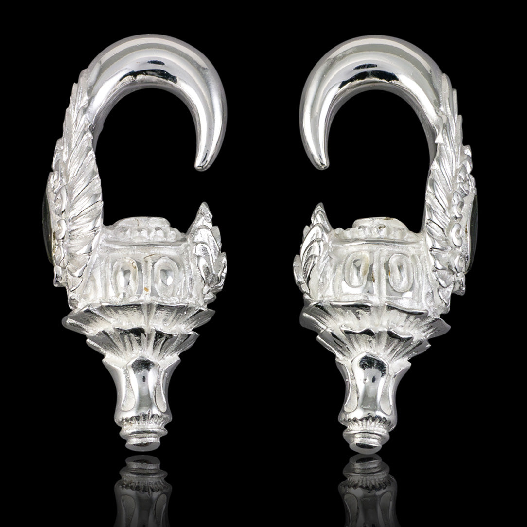 Pharaoh Drops - Silver & Abalone