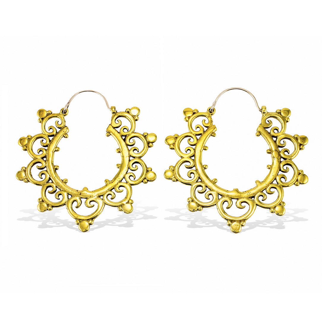 Gita Hoops - Silver Posts
