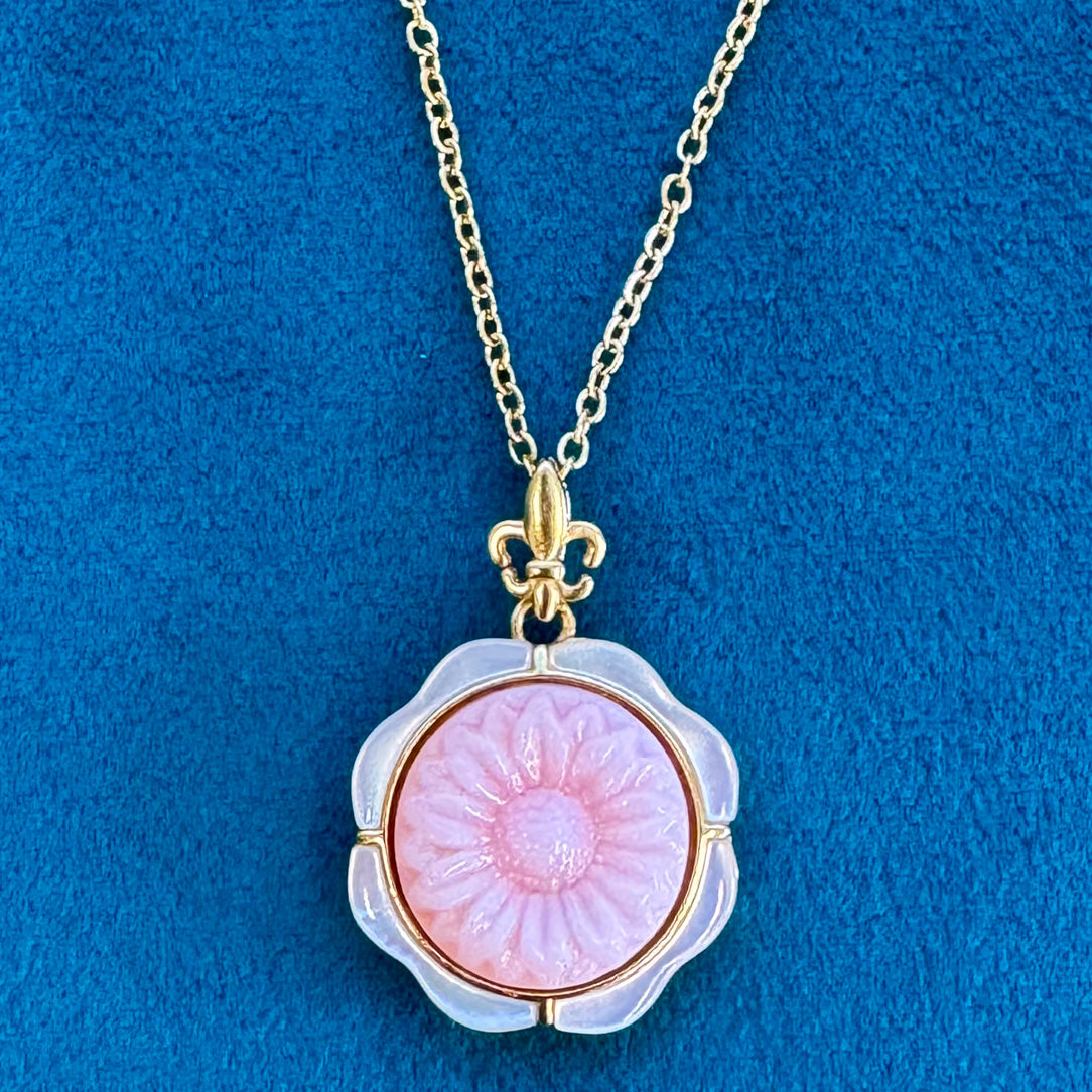 Sunflower Fleur - Pink Shell Cameo