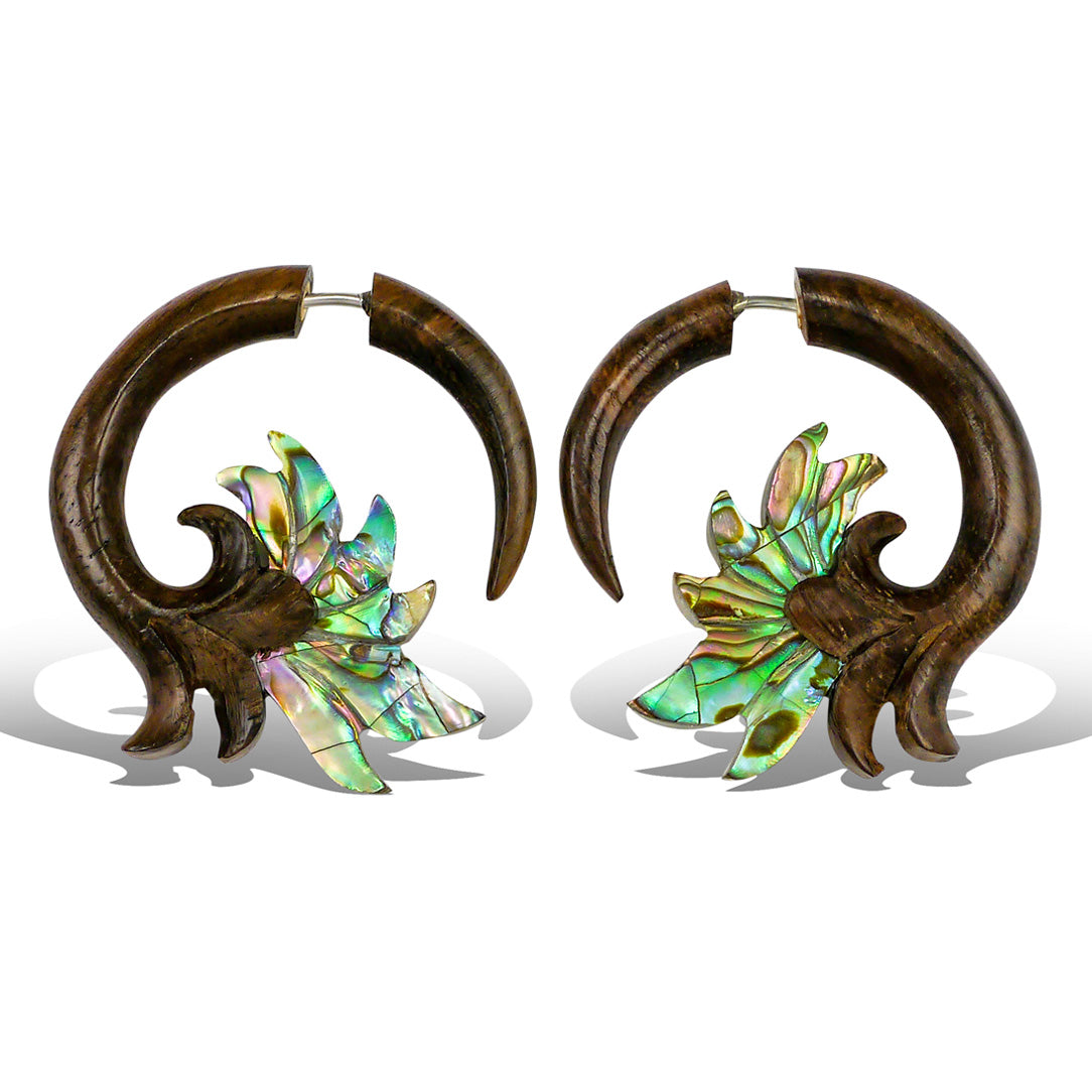 Ambrosia Flowers - Wood & Abalone