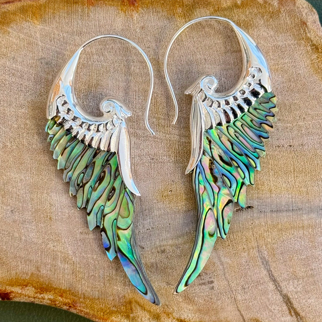 Renaissance Wings - Silver & Abalone