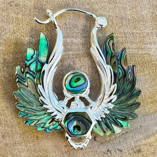 Omari Scarabs - Silver & Abalone