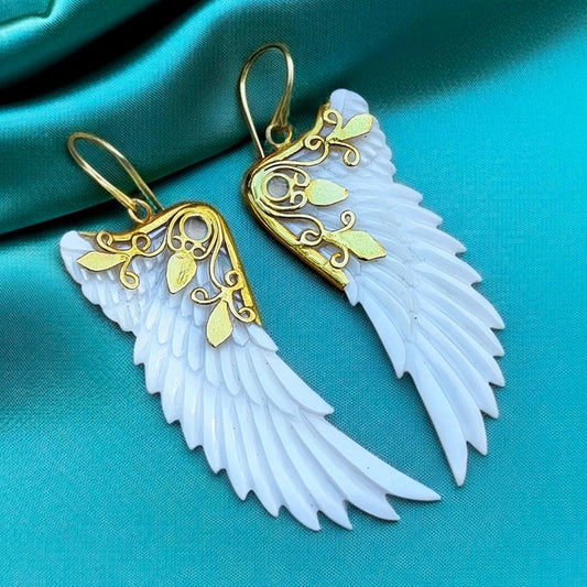 White Narissa Wings - Gold