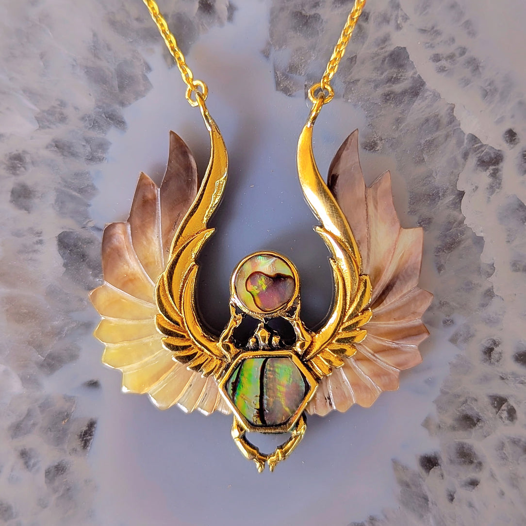Omari Scarab Pendant - Shell