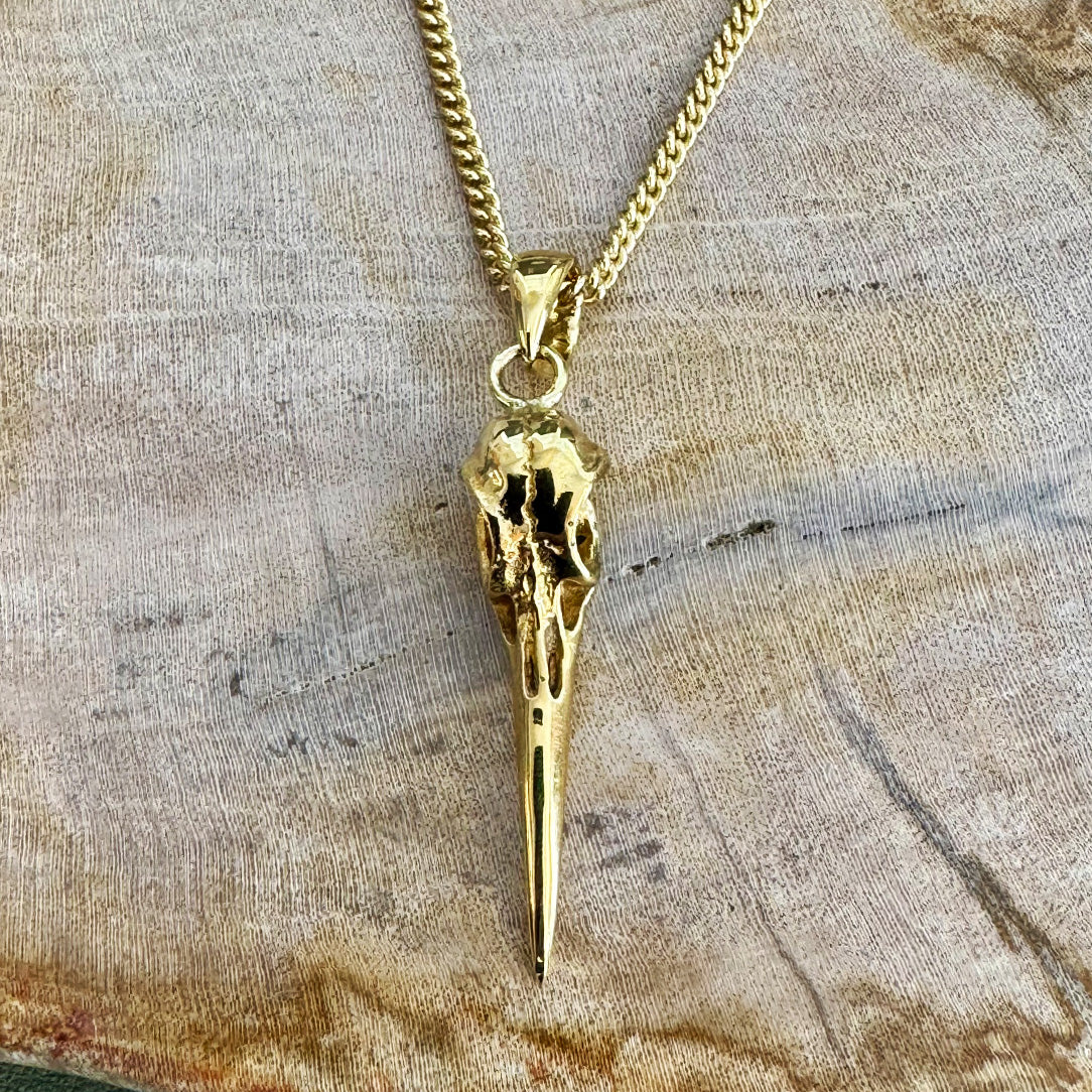 Hummingbird Skull - Brass