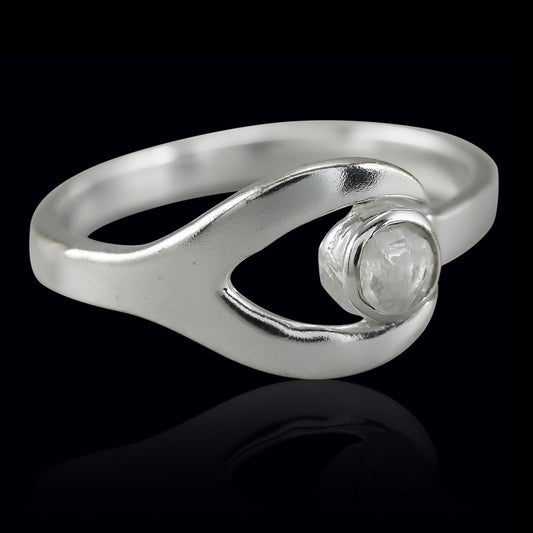 Moonstone Embrace Ring - Silver