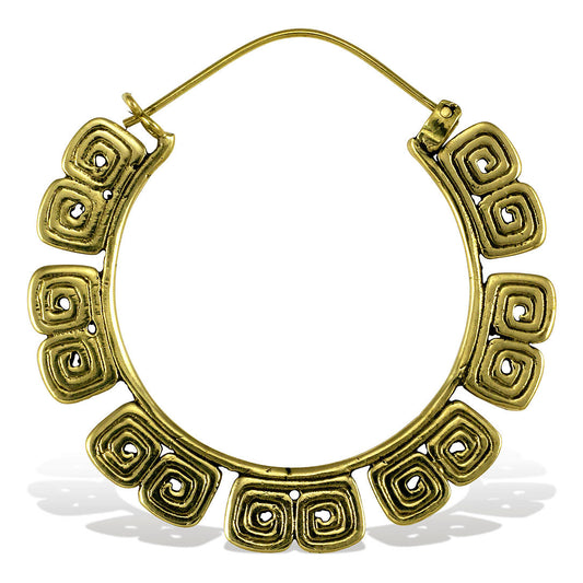 Inca Patterned Hoops