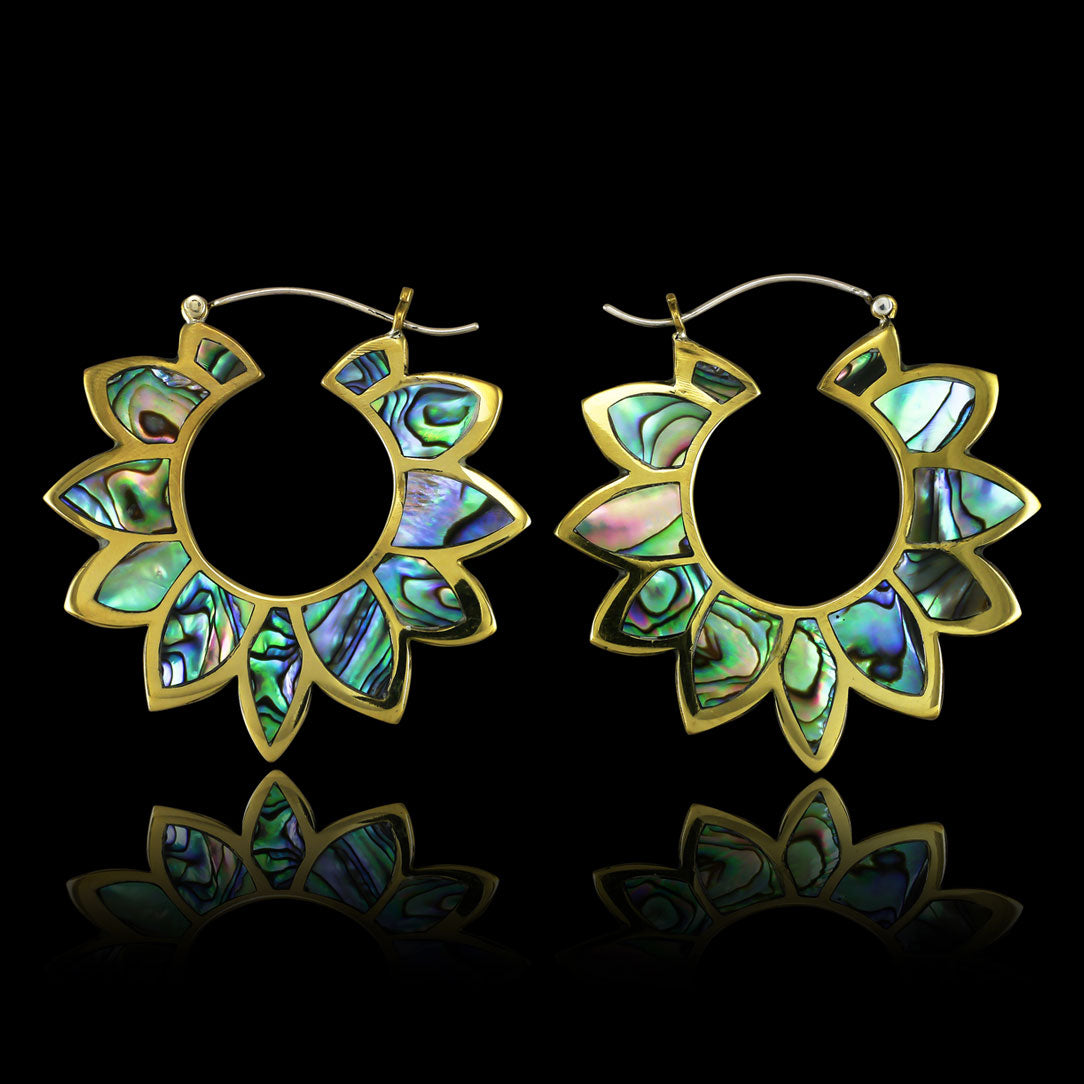 Abalone Sunflowers - Silver Post