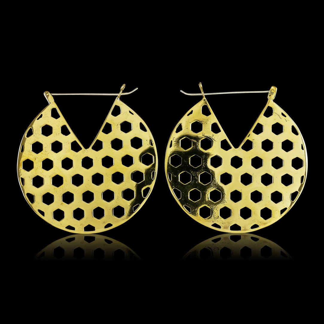 Honeycomb Hoops - Silver Posts