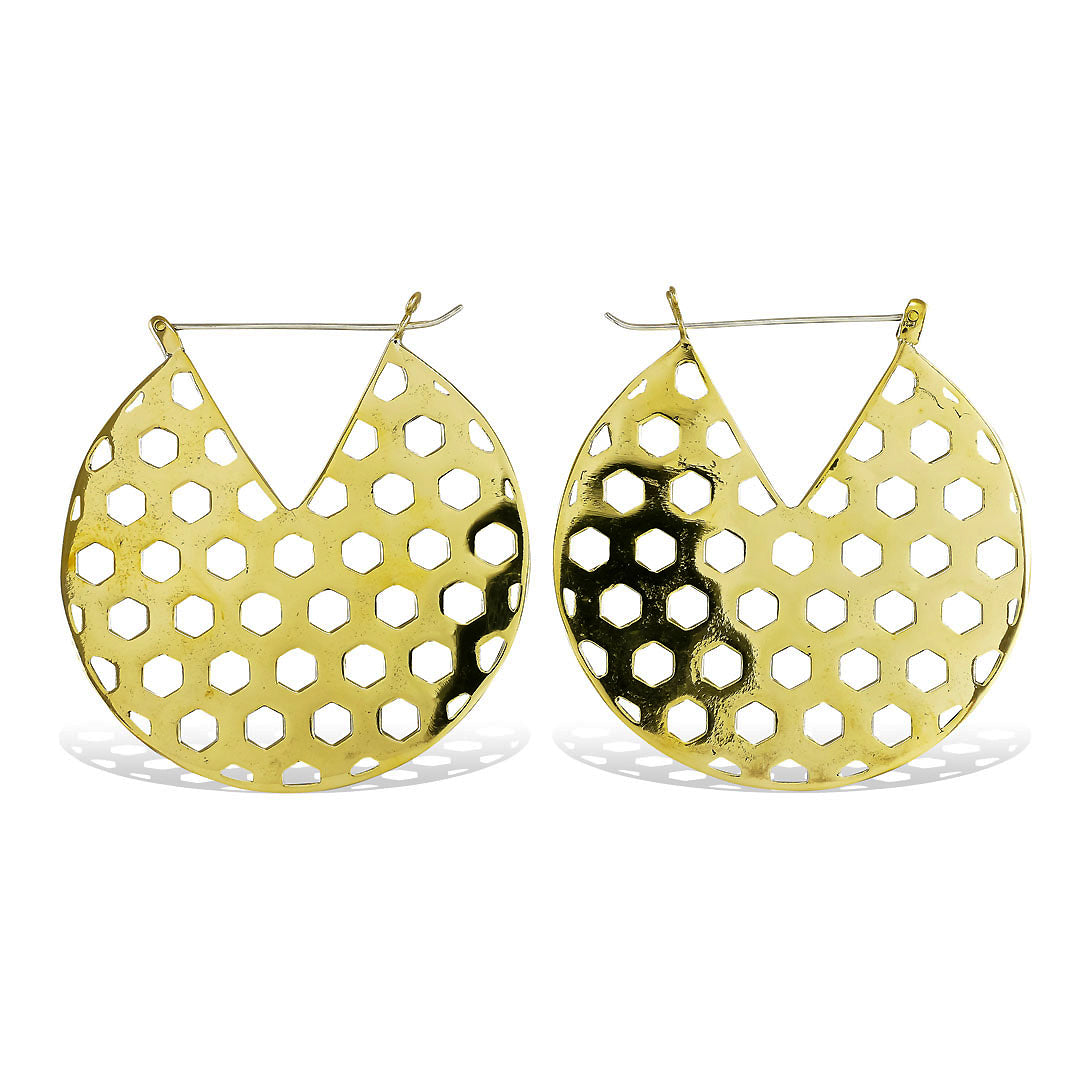 Honeycomb Hoops - Silver Posts