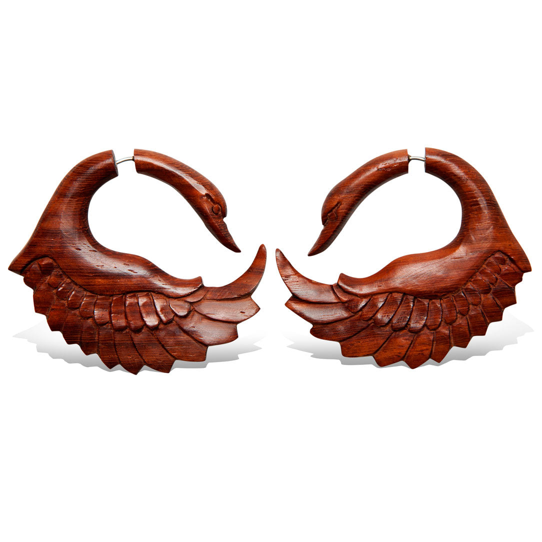 Red Sankofa Swans - Wood