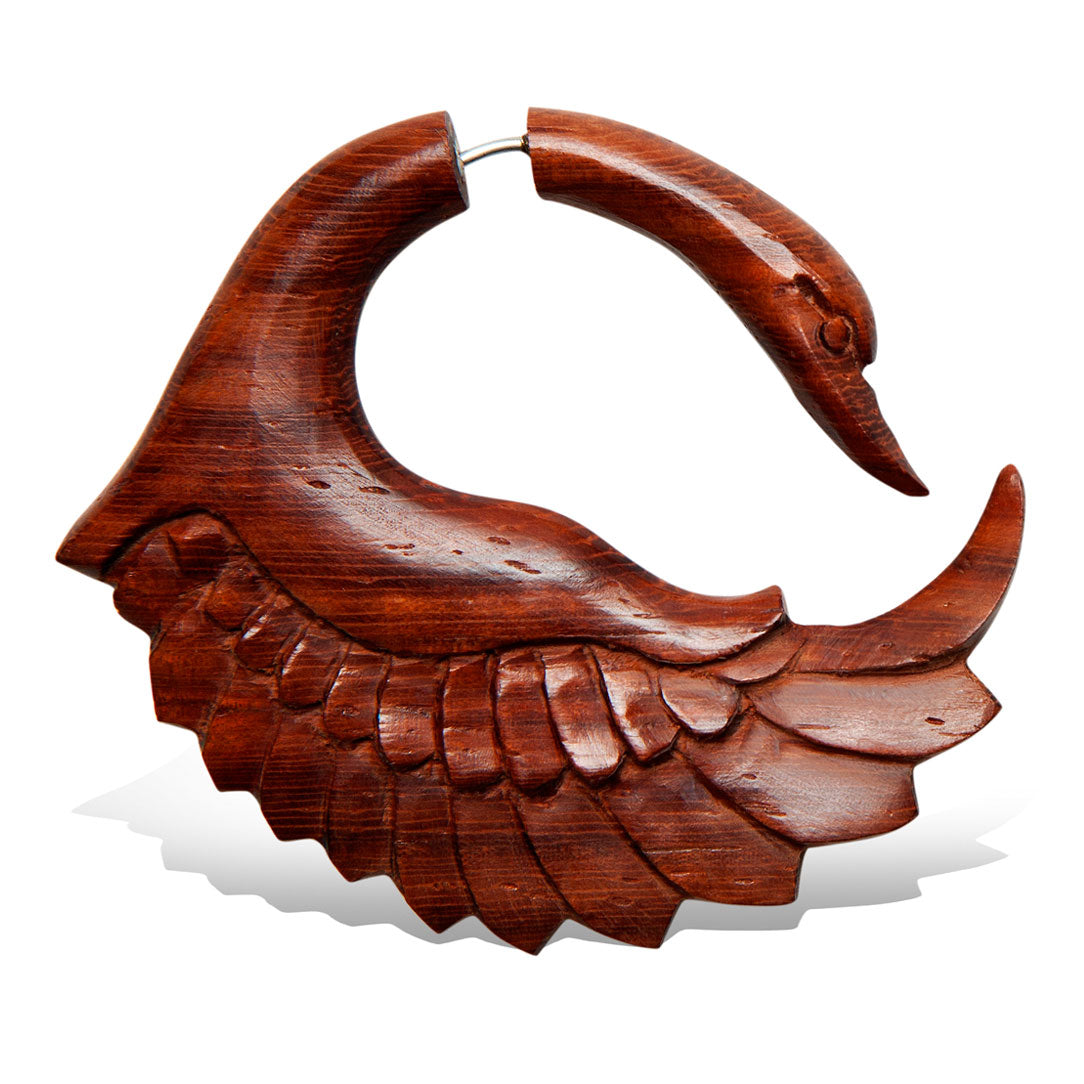 Red Sankofa Swans - Wood