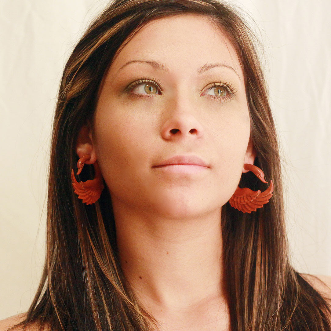 Red Sankofa Swans - Wood