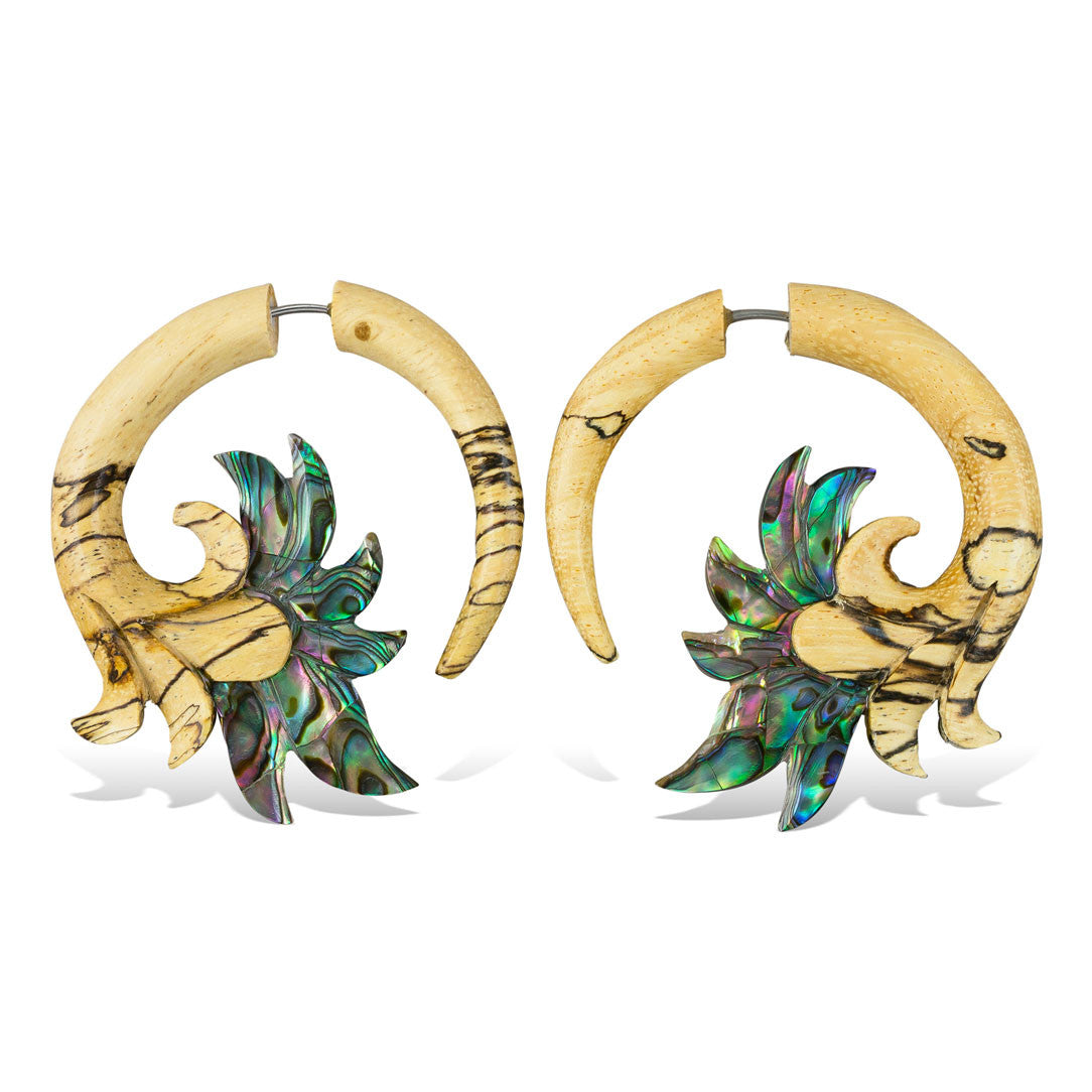 Ambrosia Flowers - Wood & Abalone