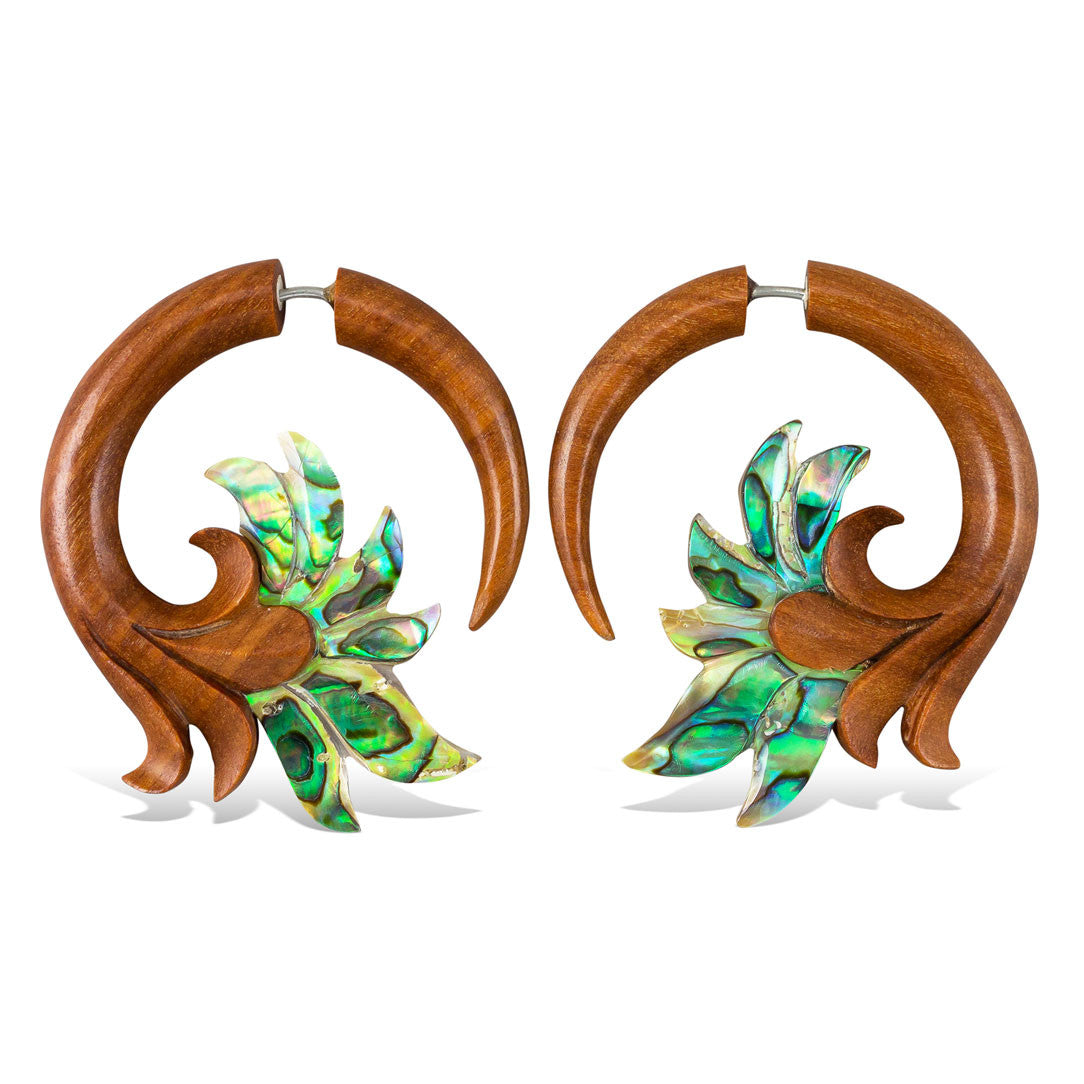 Ambrosia Flowers - Wood & Abalone