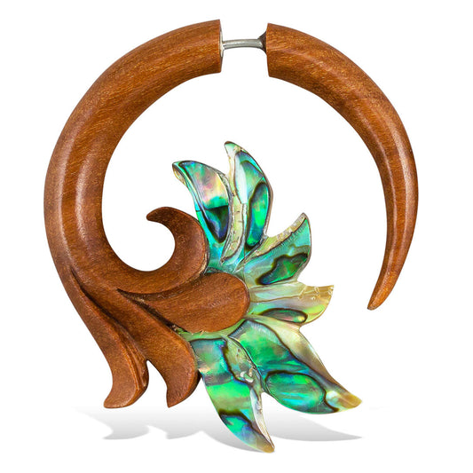 Ambrosia Flowers - Wood & Abalone