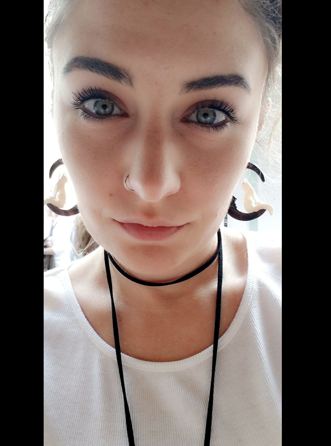 Howling Wolf Hoops - Wood & Bone