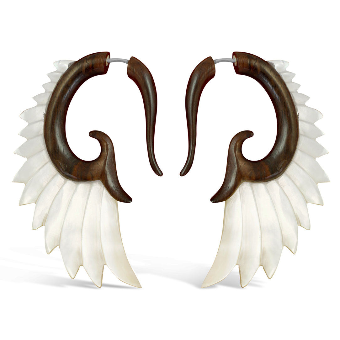 Nava Wings - Wood with Shell