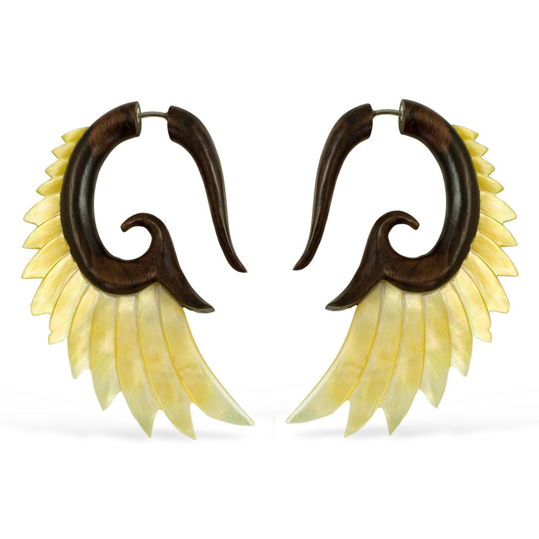 Nava Wings - Wood with Shell
