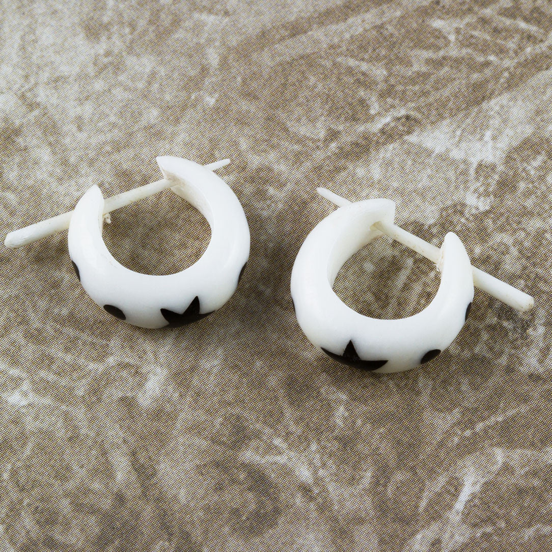 Basic Hoops with Star - Bone