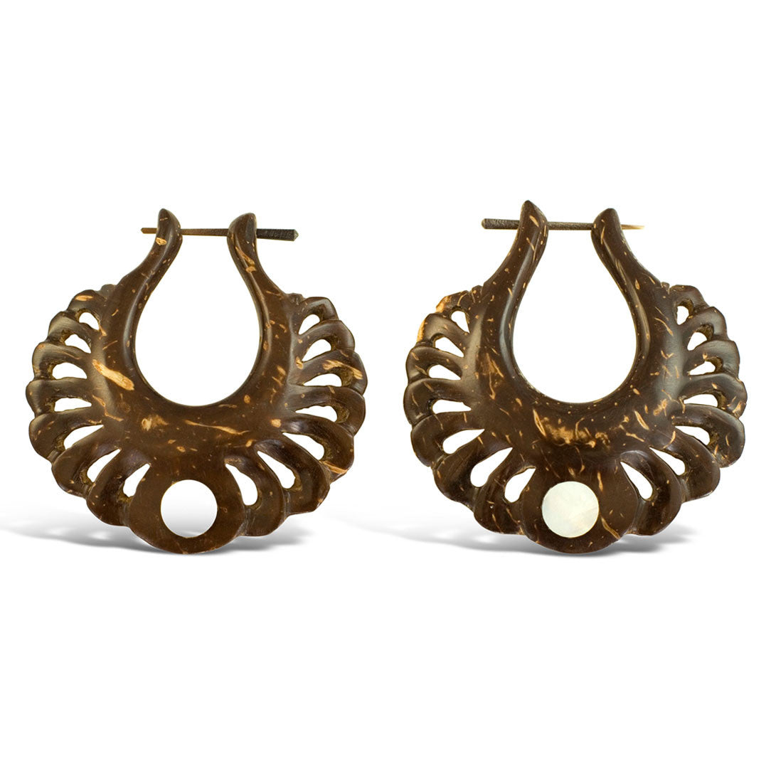 Kariri Shell Hoops - Coconut
