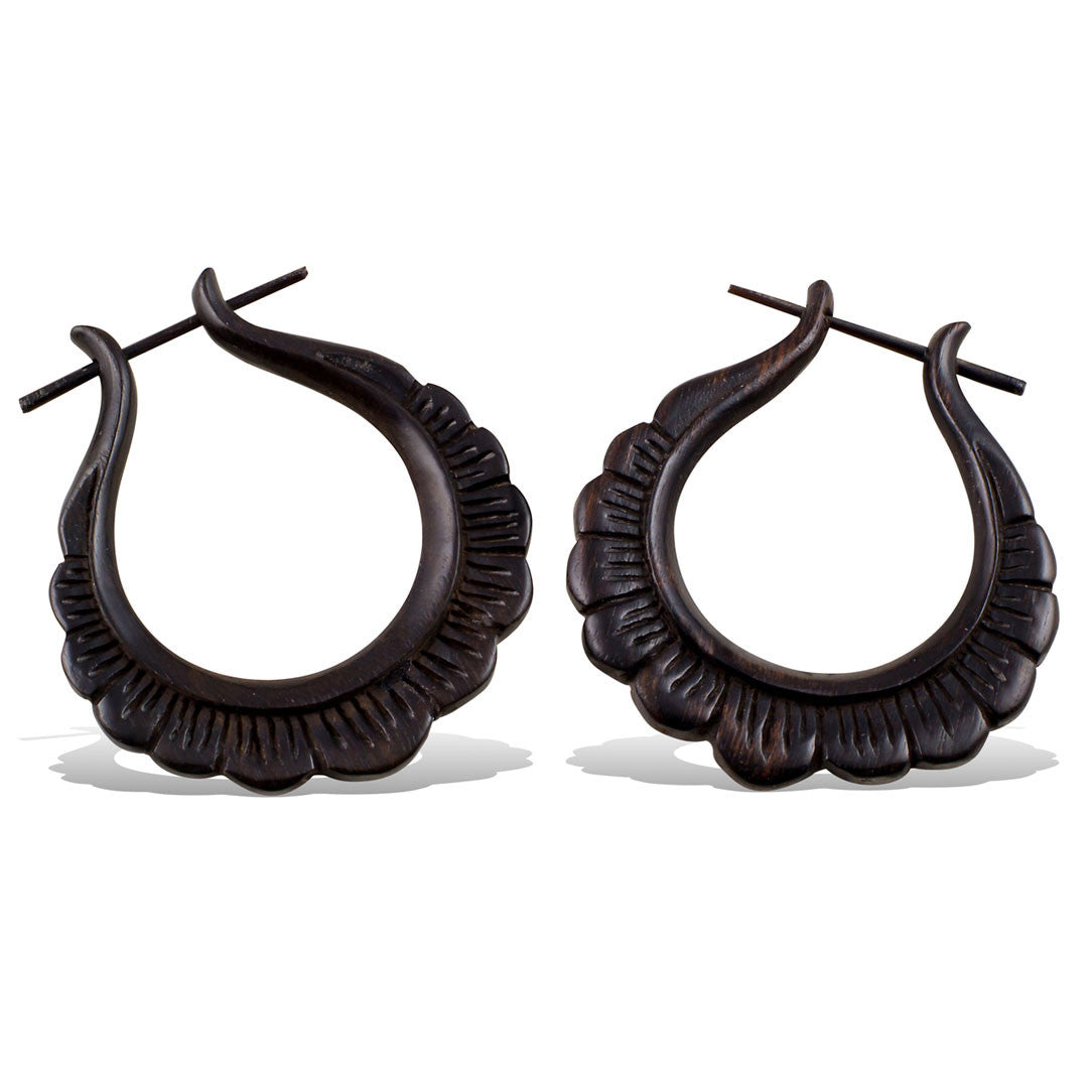 Daisy Hoops - Wood