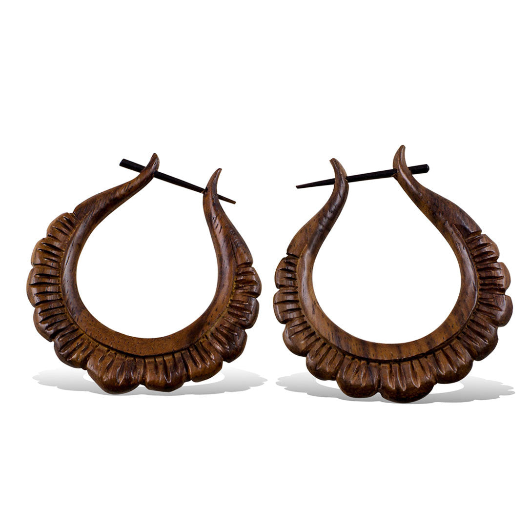Daisy Hoops - Wood