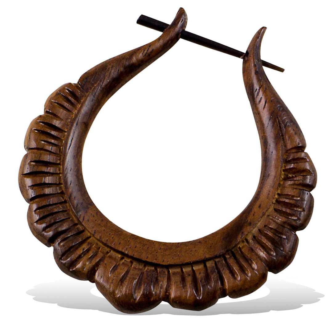 Daisy Hoops - Wood