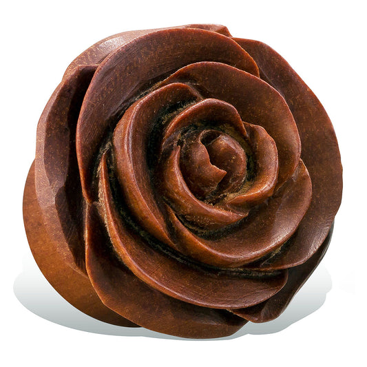 Rose Plugs - Tan Wood