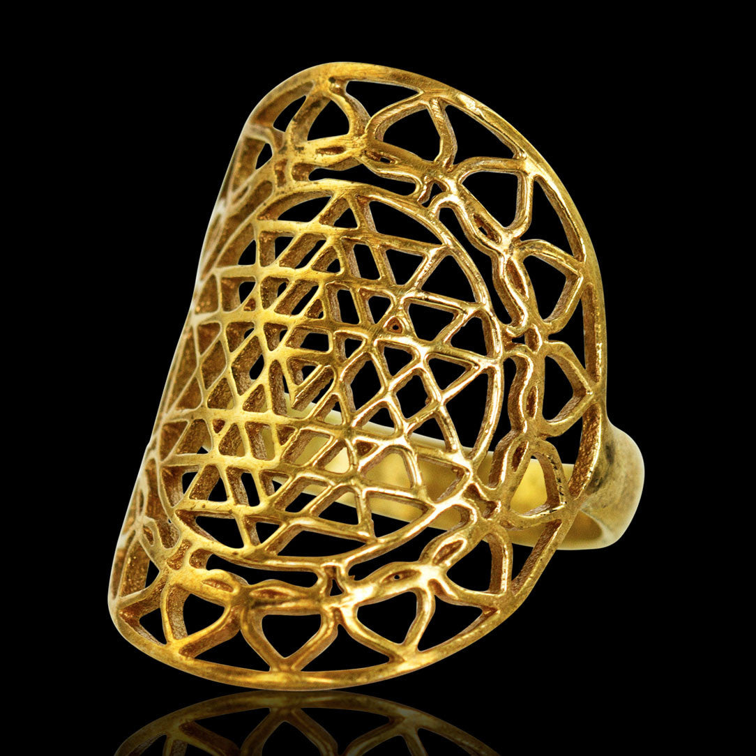 Sacred Mandala Ring - Brass