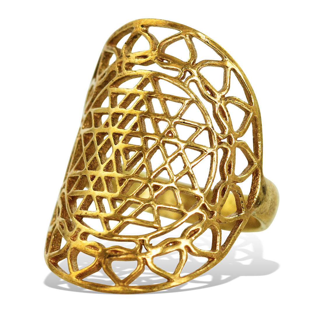 Sacred Mandala Ring - Brass